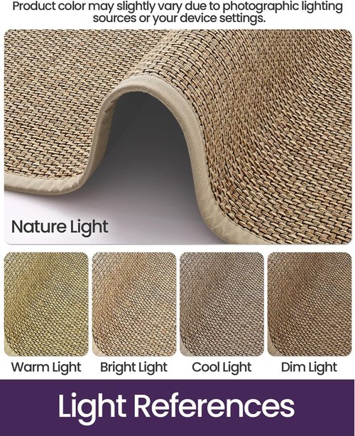 DEXI Ultra Thin Indoor Door Mat - Non-Slip Rubber Backing, Easy Clean Dirt Trapper | 24x36, Beige