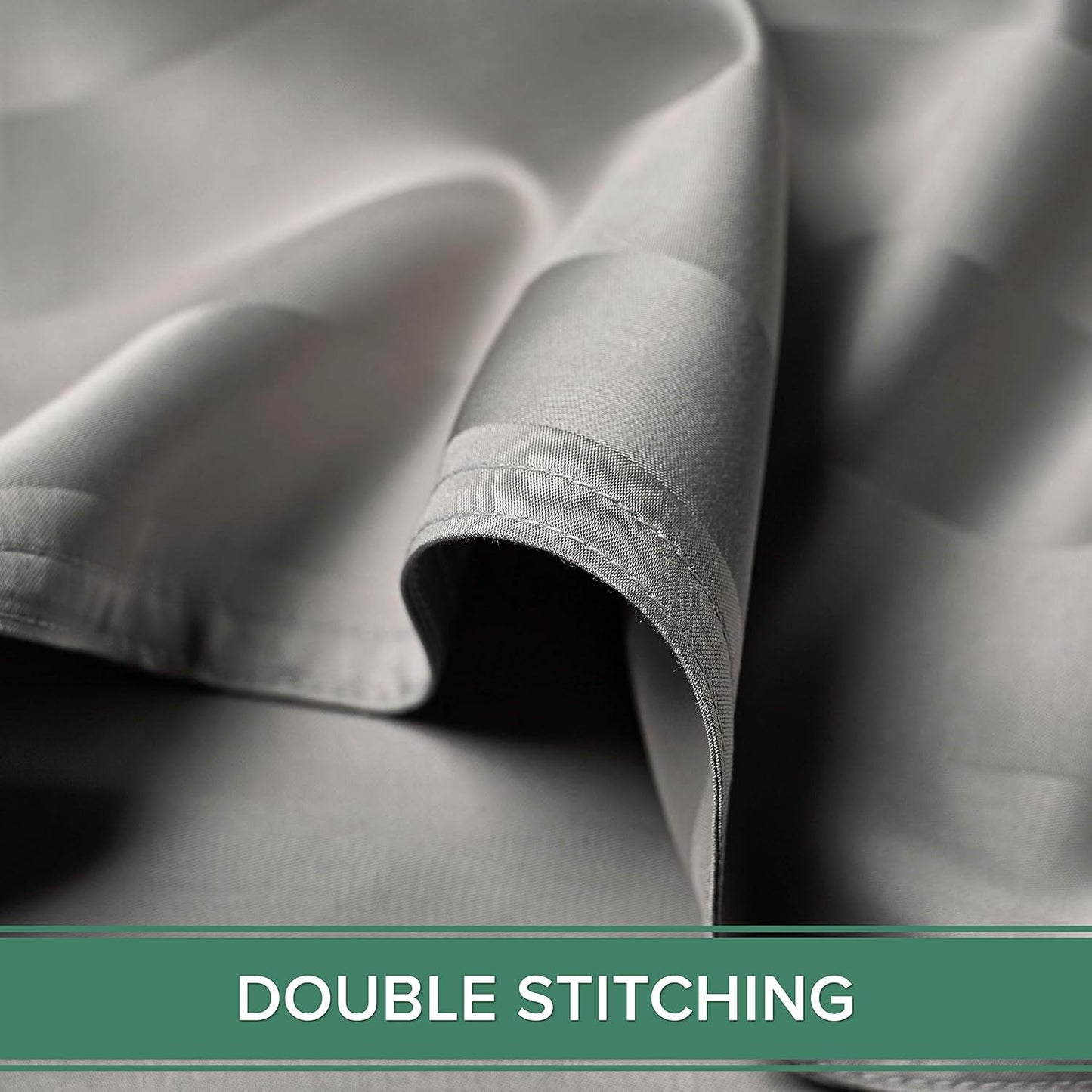 Pure Bamboo King Sheets - Luxuriously Soft 100% Organic Viscose Bed Sheet Set | Cooling Jacquard Silver, 2-Year Quality Promise