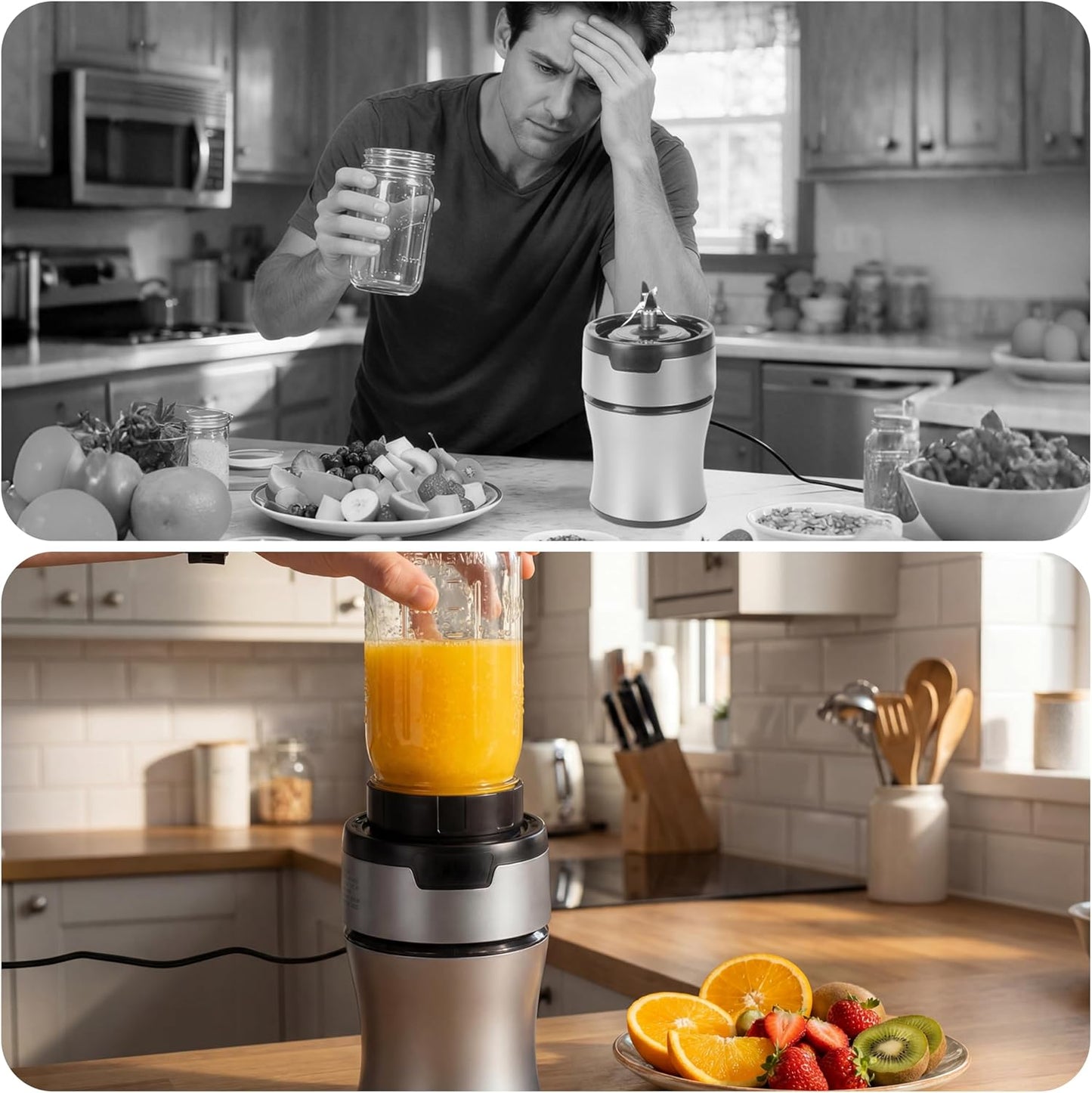 LUVCOSY Adapter for Ninja BN301 Blender | Blend Directly in Glass Jar - Dishwasher Safe Accessory