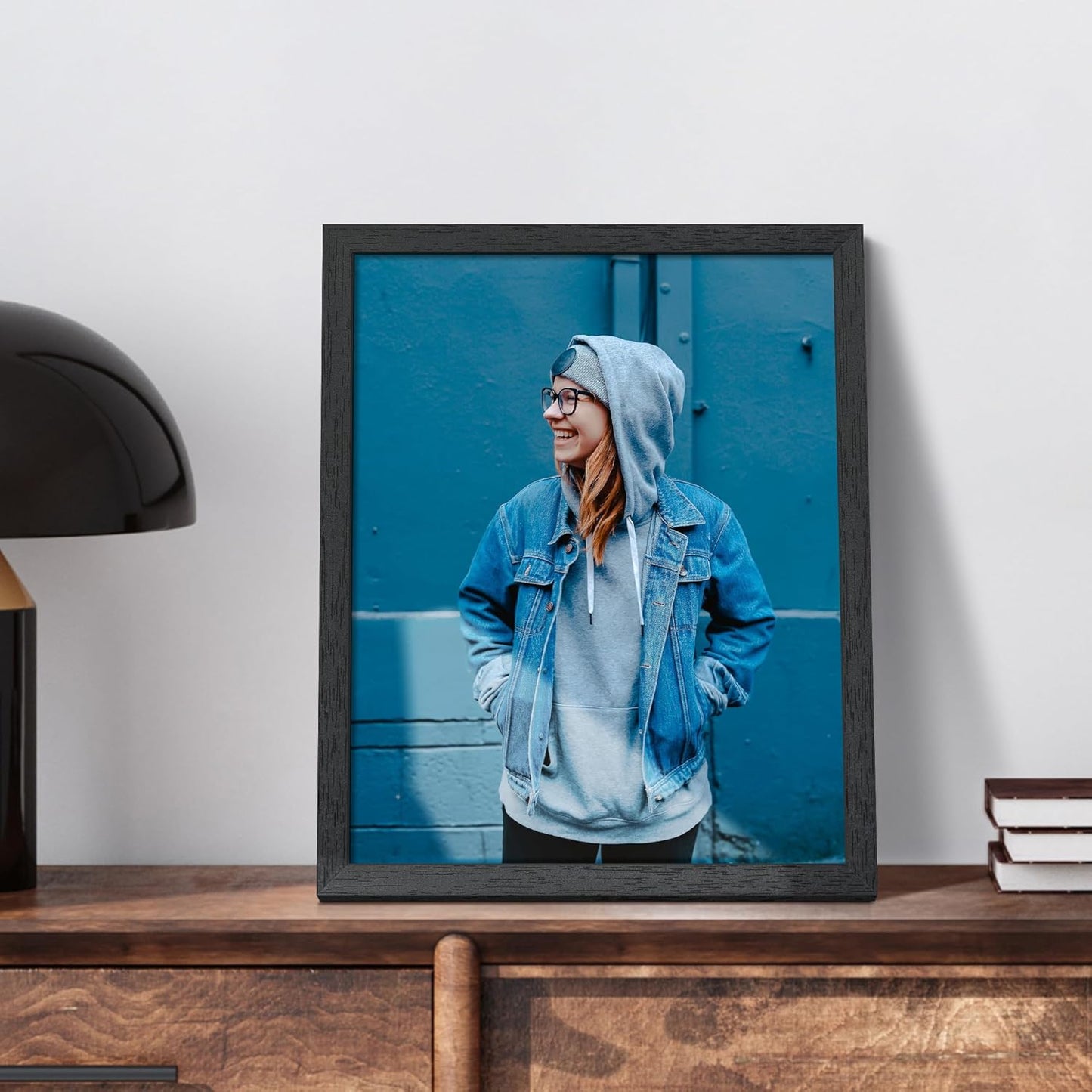 Upsimples 11x14 Picture Frame - Stylish Black Wall Gallery Frame for Photos | Engineered Wood