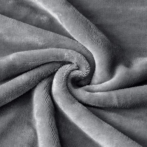 BEDELITE Body Pillow Cover - Super Soft Fuzzy Fleece with Zipper Closure | 20 x 54 Inches, Cozy Gray Design