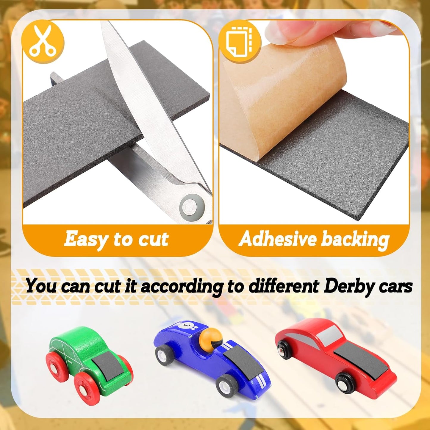 Stick On Flex Tungsten Weights - 3oz Cuttable Pinewood Derby Car Weights for Enhanced Speed | 2 Pack