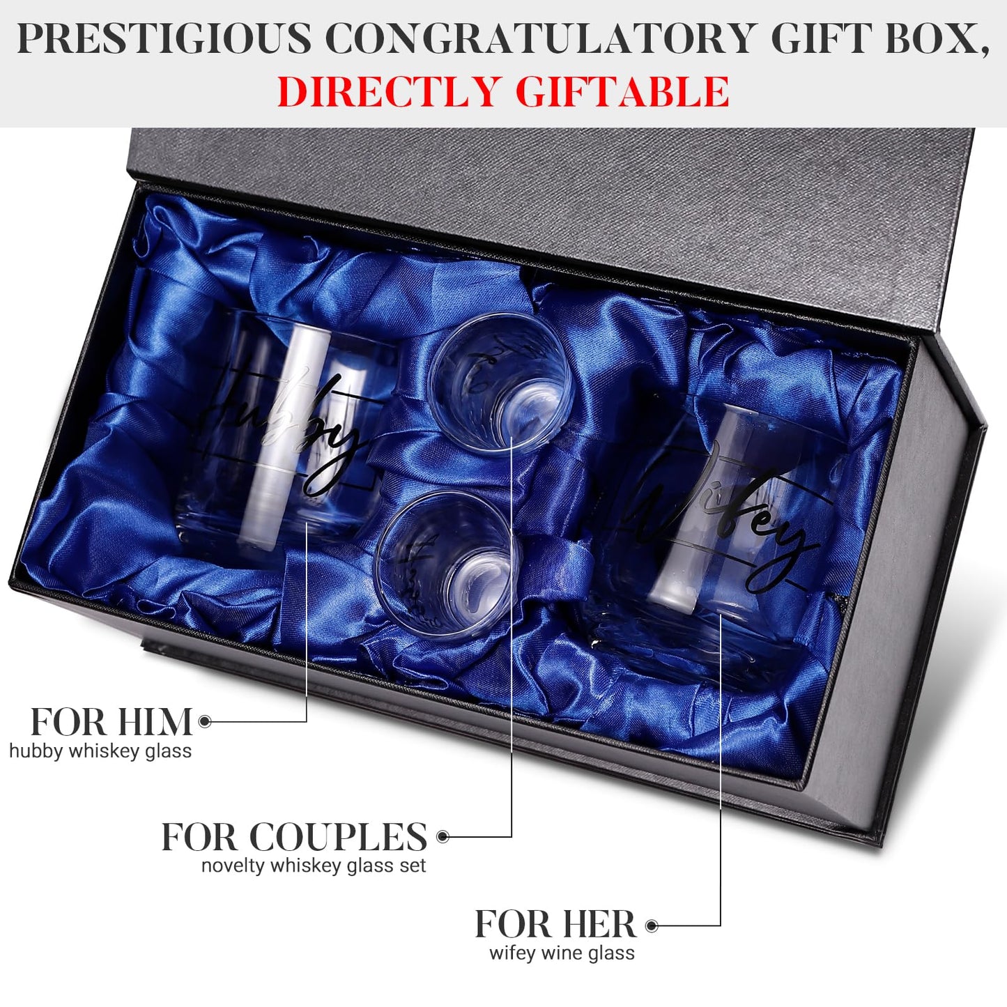 Wedding Gifts for Couples 2025 - Unique Engagement Wedding Gifts for Newlywed Couples Mr and Mrs Him and Her【Memory Box Set】 Cool Couple Wishes for Couples Wife Husband