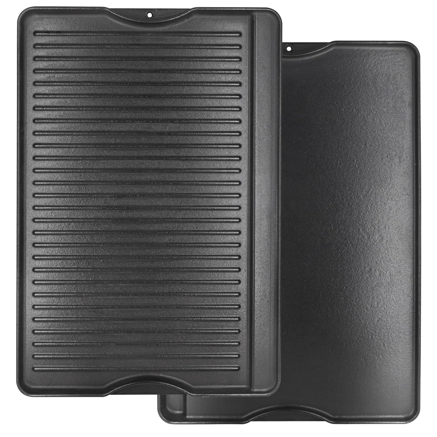 Criditpid Flat Griddle Top Plate Replacement Parts for Gas Stove, Charcoal, Electric, Propane, Gas Grill, 16” x 24” 2-in-1 Reversible Pre-Seasoned Cast Iron Cooking Griddle for Camping Tailgating.