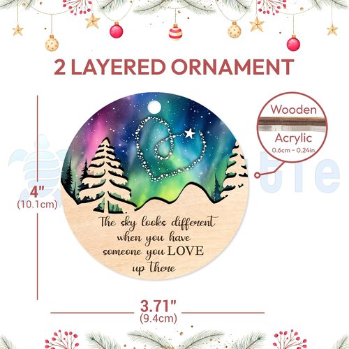 Hyturle Memorial Christmas Ornaments - Suncatcher Tribute for Loved Ones | Sympathy Gifts for Parents