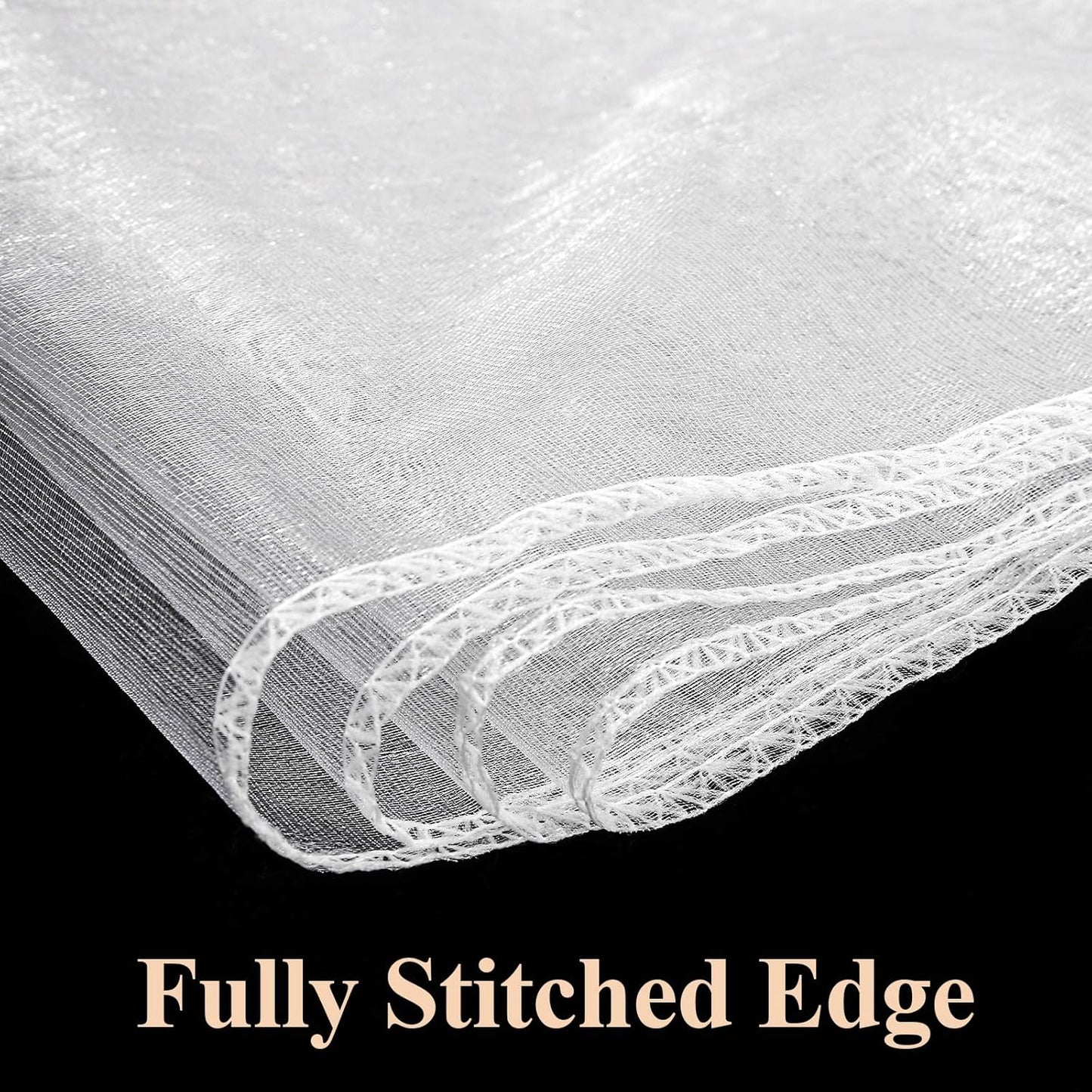 Tosnail Organza Chair Sashes - 30 Pack Tulle Bows for Weddings & Parties | 108 x 6.7 Inches, White