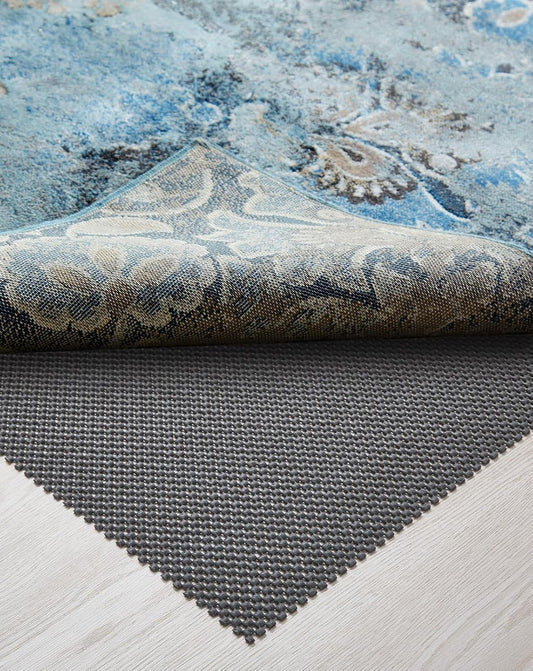 Veken Non-Slip Rug Pad Gripper - Thick Dark Grey 5x8 Ft for Hardwood & Tile Floors