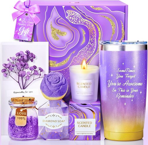 Birthday Gifts for Women, Mom, Wife, Girlfriend, Sister, Bestie - Mothers Day Gift for Mom Wife, Self Care Spa Gift Baskets for Women, Best Friends, Teacher, Employee Appreciation, Anniversary Gifts