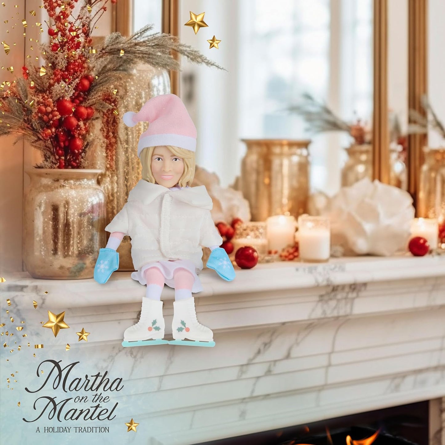 Martha Stewart Ski Jacket Expansion Pack - Fun Ice Skates & Mittens for Elf Collectible Gift