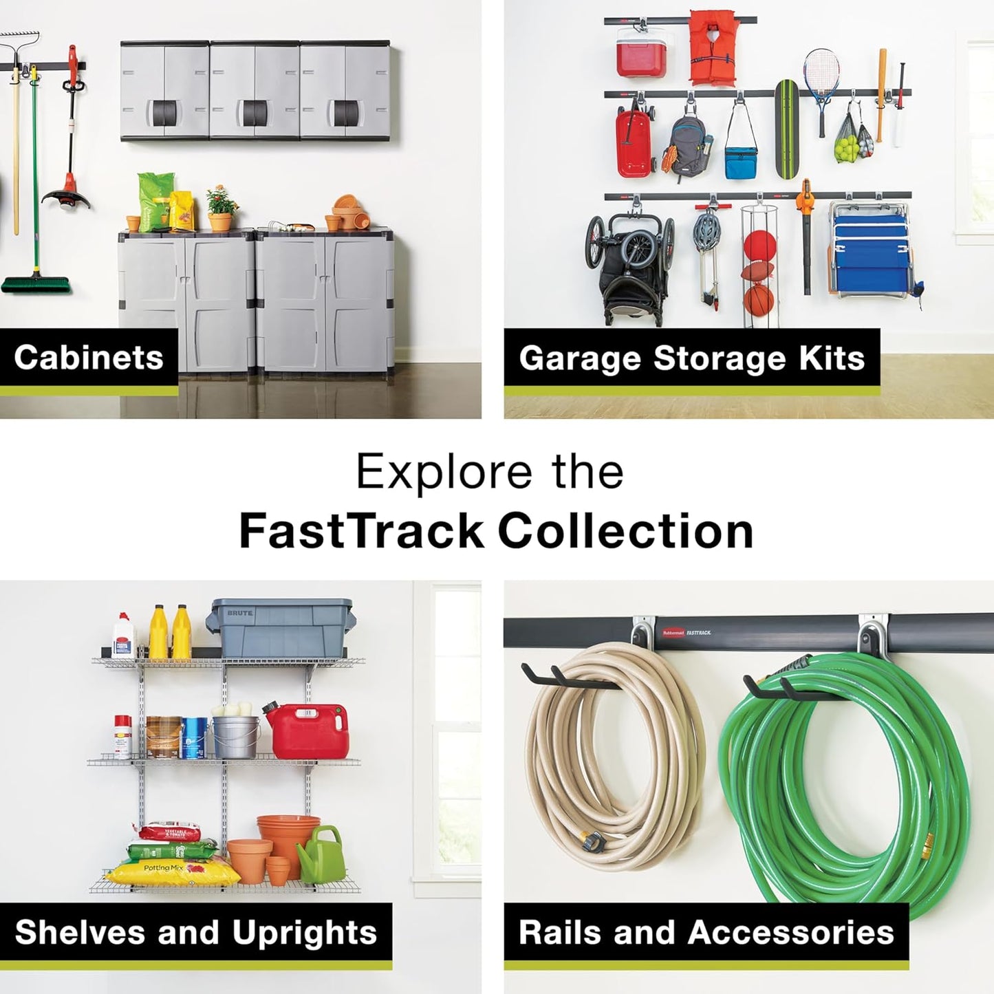 Rubbermaid FastTrack Compact Hook - Soft Grip Garage Organizer for Cords, Ropes, & Small Hoses