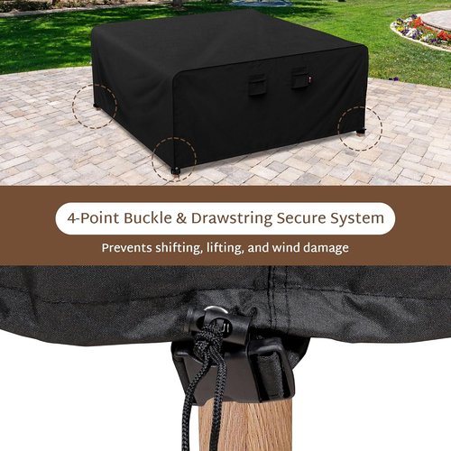 iBirdie Outdoor Patio Furniture Set Cover - Waterproof Heavy Duty 600D | Fits 54 x 54 Inch Square Tables