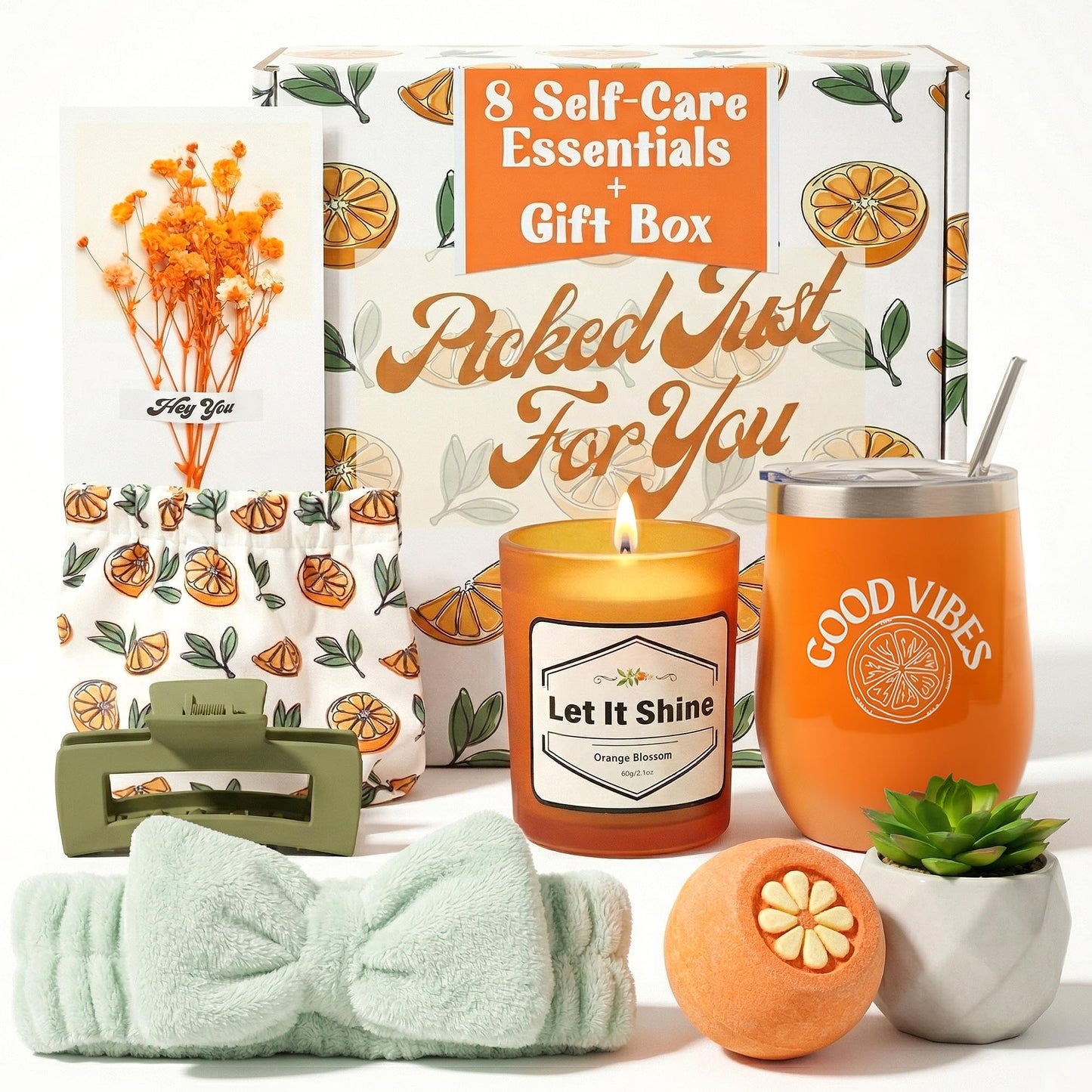 Get Well Soon Gift Baskets for Women – Self Care Spa, Care Package with Accessory Bag, Relaxing Collection Cozy Kit, Birthday Present for Women, Mothers Day, Best Friend Box, Bath Essentials, 8pcs