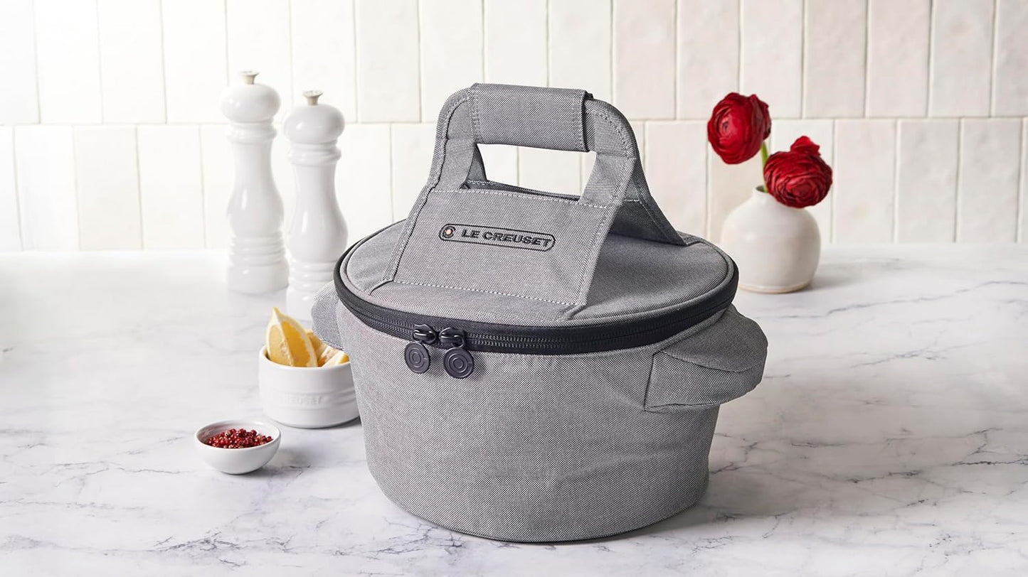 Le Creuset Round Dutch Oven Tote Bag - 15-Inch, Stylish Noir Design for Easy Transport