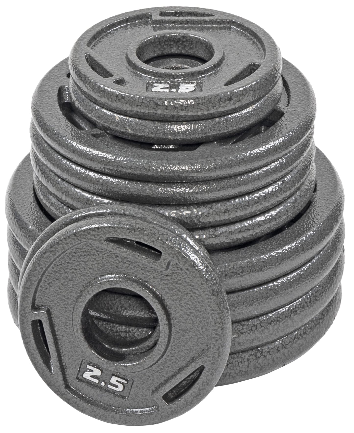 BalanceFrom Cast Iron Olympic 2-Inch Plate Weight Plate for Strength Training and Weightlifting, 70 LB Set (4x 2.5/5/10LB), Color #4, Multiple Packages