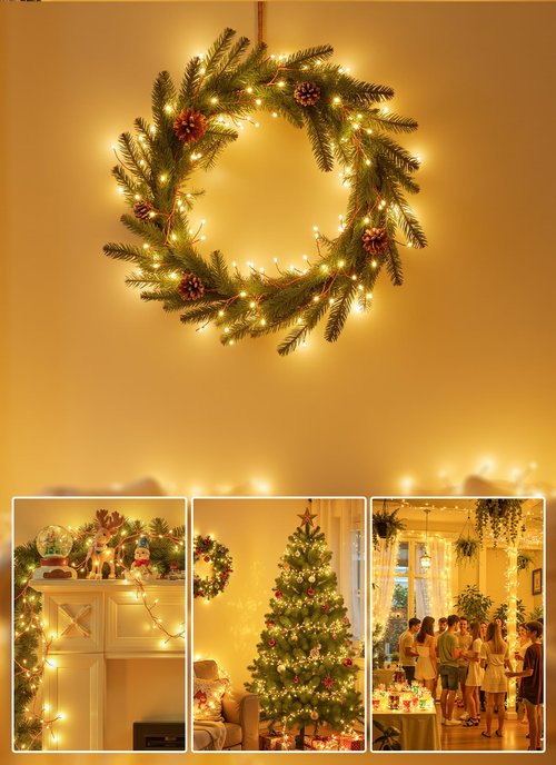 Brightown Fairy Lights Battery Operated, 10Ft 120 LED Firecracker String Lights, Waterproof Silver Wire Starry Firefly Light for DIY Wreath Wedding Indoor Outdoor Christmas Garden Decorations