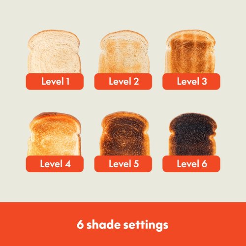 bella 2 Slice Toaster, 6 Setting Shade Control w Reheat, Cancel, Bagel & Defrost Buttons, Removable Crumb Tray, Anti Jam & Auto Shutoff, Auto Centering Guides & Cord Wrap, 900 Watt, Oatmilk