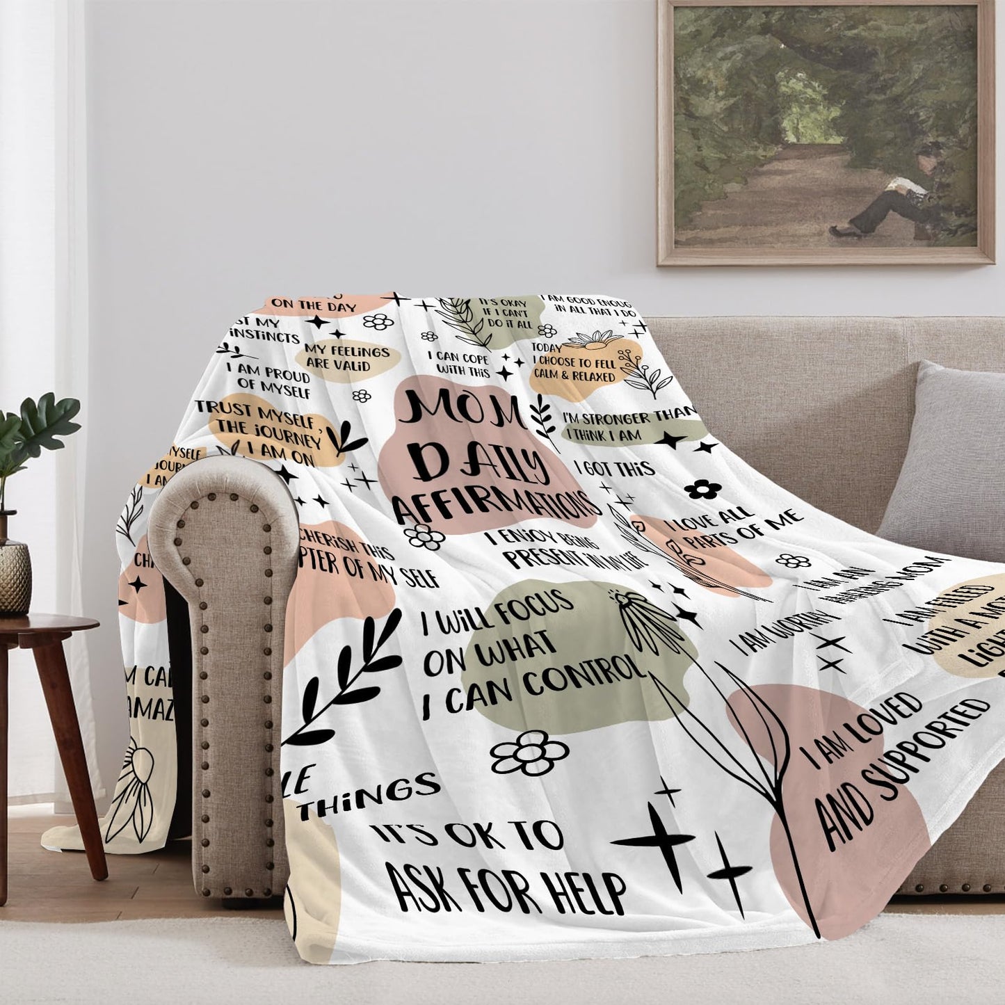 Lebsitey 50th Birthday Blanket Gifts for Women 60”X50”, Unique Happy 50th Birthday Throw Blanket, 50 Years Old Birthday Thanksgiving for Mom, Wife, Sister, Friends, (50th Birthday)