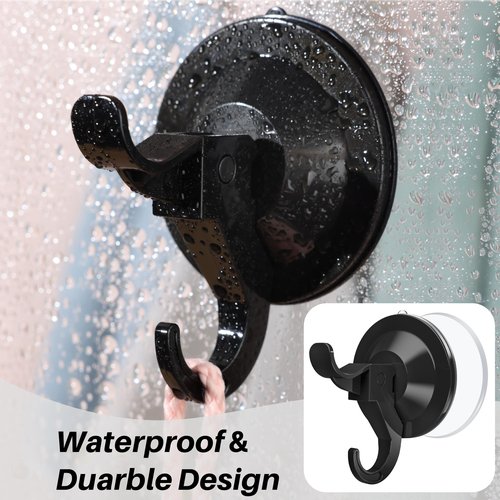 5 Pack Wreath Door Hanger, Heavy Duty Suction Cup Hooks with Adhesive Suction Tab, Removable Wreath Holders for Front Door and Window, No Damage Christmas Garland Door Hanger, Holds up to 11 Lbs