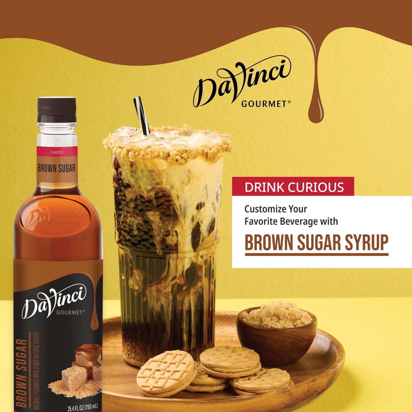 DaVinci Gourmet Brown Sugar Syrup, 25.4 Fluid Ounces (Pack of 1)