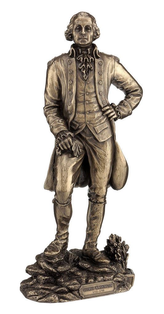US 11 Inch George Washington Cold Cast Decorative Figurine, Bronze Color