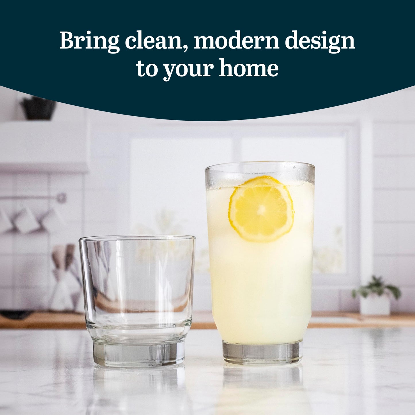 Libbey Merida Mixed Drinkware Set of 8, Merida Cooler Glass Tumblers and Double Old Fashioned Rocks Glass Set, Dishwasher Safe Glassware Drinking Glasses Set