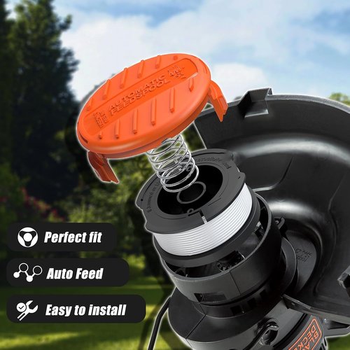 Black and Decker String Trimmer - Durable .065" AFS Automatic Feed Spool, 30ft | 8 Replacement Spools