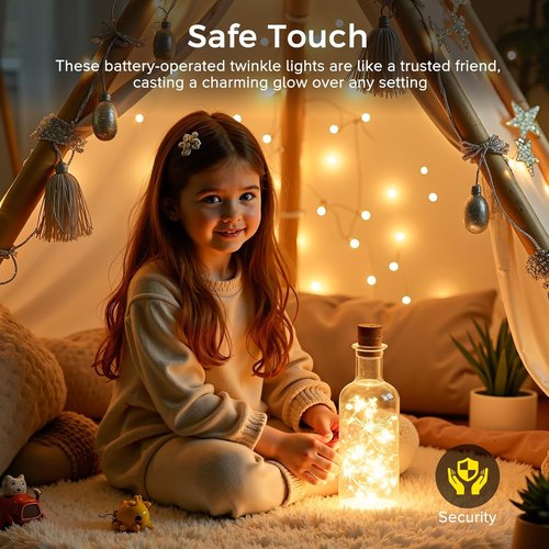 Fairy Lights | 33Ft Battery Operated 100 LED Twinkle Lights with Remote & Timer - Waterproof for DIY Decor