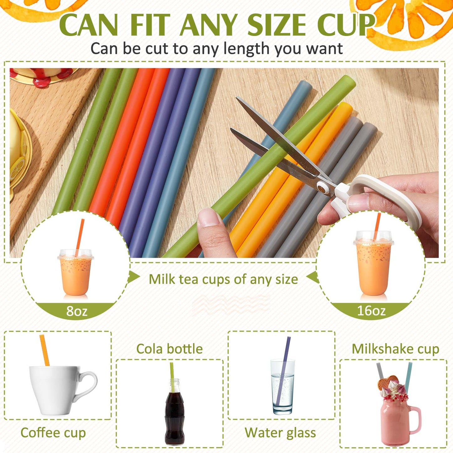 Tessco for you 600 Pcs 9.84 Inch Jumbo Smoothie Straws Bulk 10 mm Large Plastic Disposable Bubble Tea Straws Wide-Mouthed Individually Wrapped for Tall Homemade Milkshakes Drinking(Colorful)