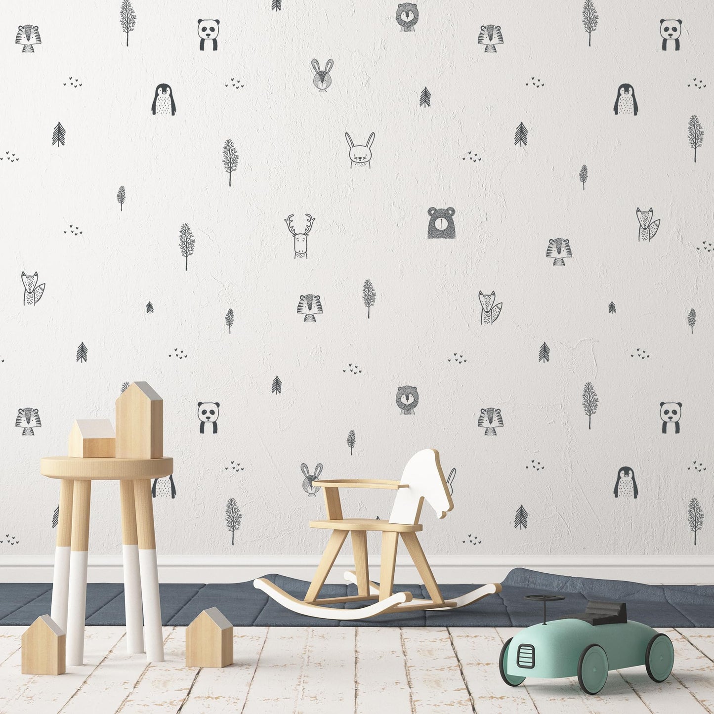 Baby RyRo London Stylish Animal Wall Stickers - Nursery, Toddler, Kids Jungle Wall Stickers with Adorable Safari Animal Designs. Easy to Apply Baby Wall Stickers. Designed by Parents in The UK