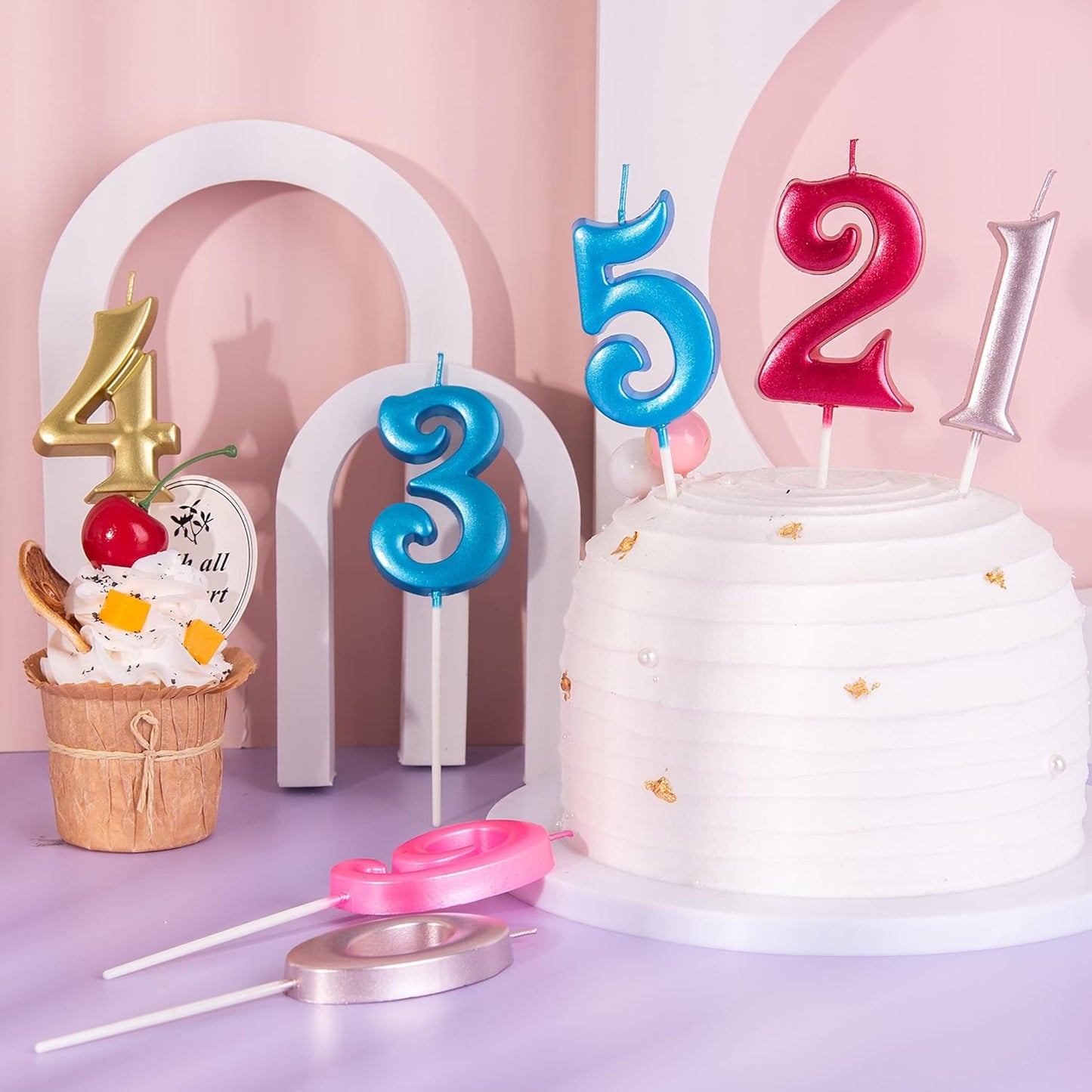 PHD Cake - Elegant Gold Number 1 Birthday Candle - 2.76 Inch for Party Celebrations