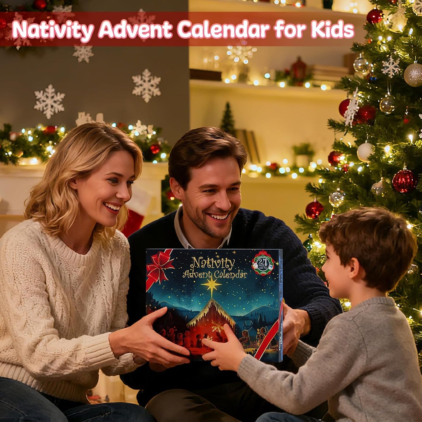 Nativity Advent Calendar 2025 - 24-Day Building Blocks Kit for Kids & Adults | Christmas Countdown Gift
