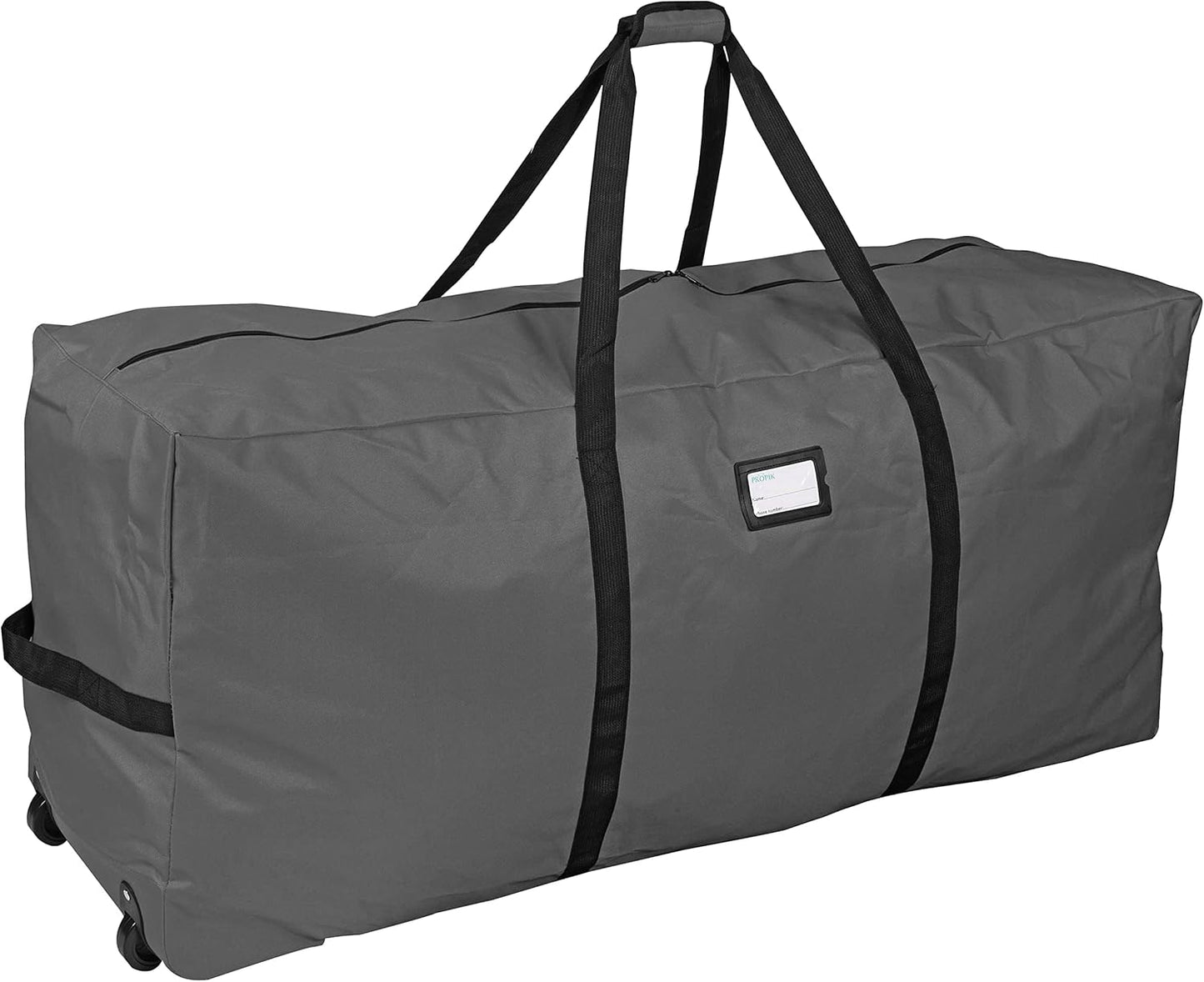 ProPik Christmas Tree Storage Bag - Heavy Duty 600D Oxford with Wheels | Fits Up to 7.5 Ft Tall Trees, Gray