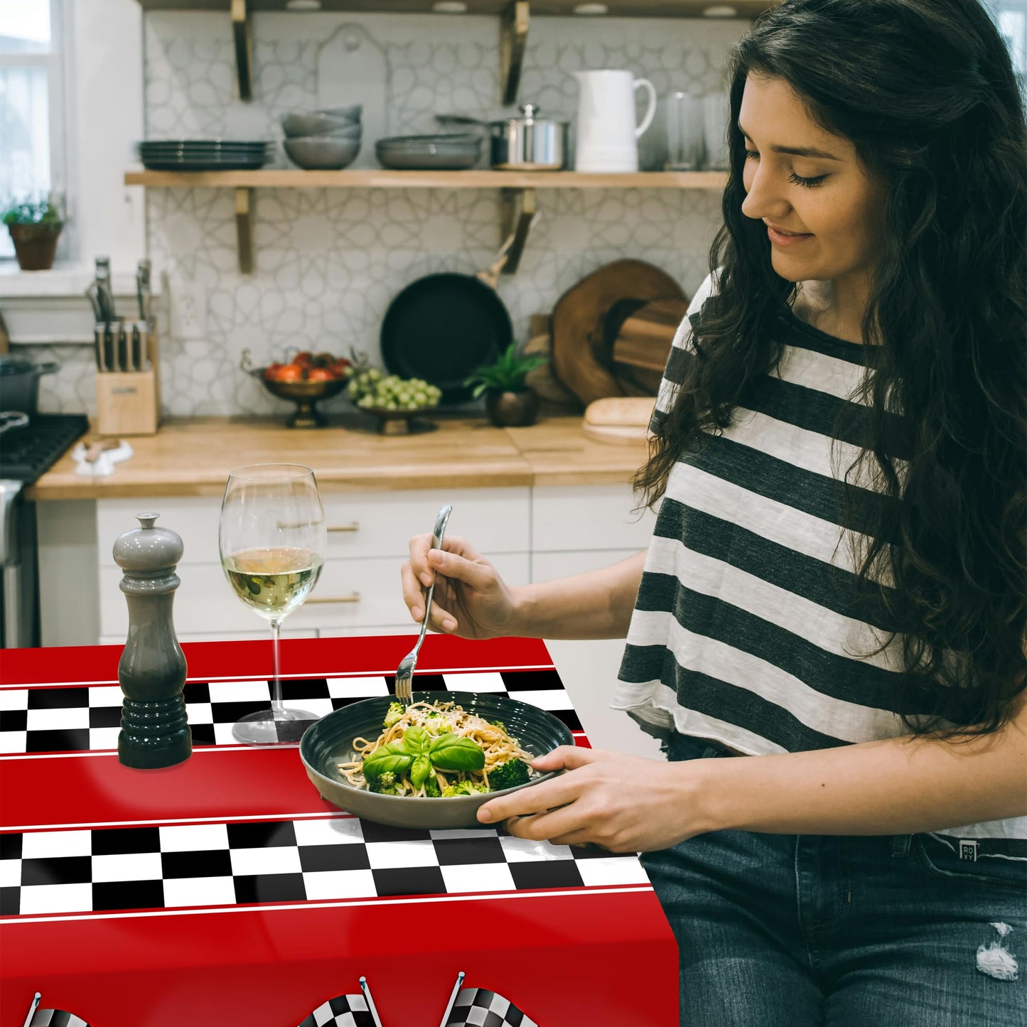 3 Pack Checkered Race Car Tablecloths - Race Car Birthday Party Decorations Kids' Party Tablecovers 54"x108" Rectangular Disposable for Boys Birthday Baby Shower