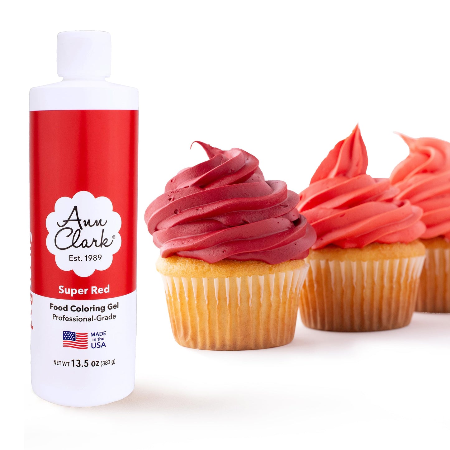 Ann Clark Super Red Food Coloring Gel Extra Large 13.5 oz Professional Grade Made in USA