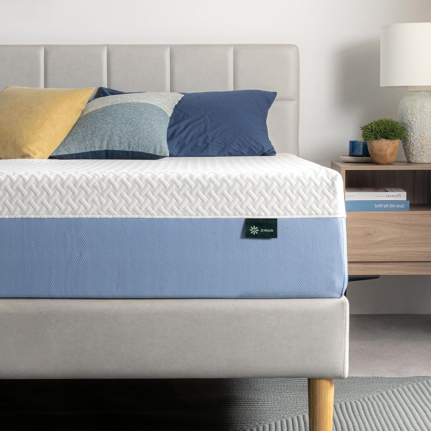 Zinus 12 Inch King Cooling Memory Foam Mattress - Medium Feel, Breathable Layers, Fiberglass Free