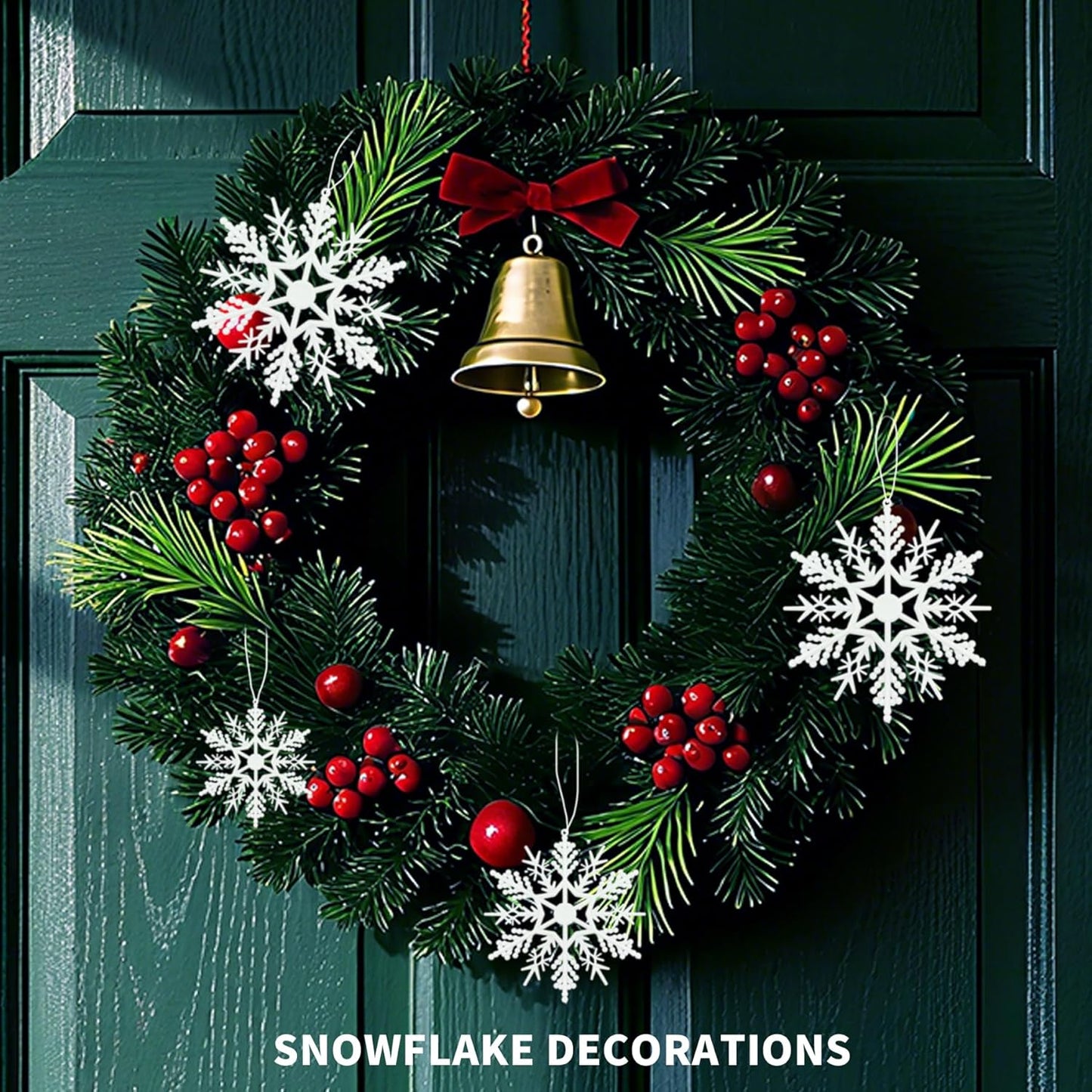 Snowflake Decorations | 24 Pcs Snowflake Ornaments for Christmas Tree | Perfect for Winter Parties
