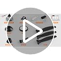 Roomratv 52 Inch Black Modern Ceiling Fan with Dimmable LED Light & Remote
