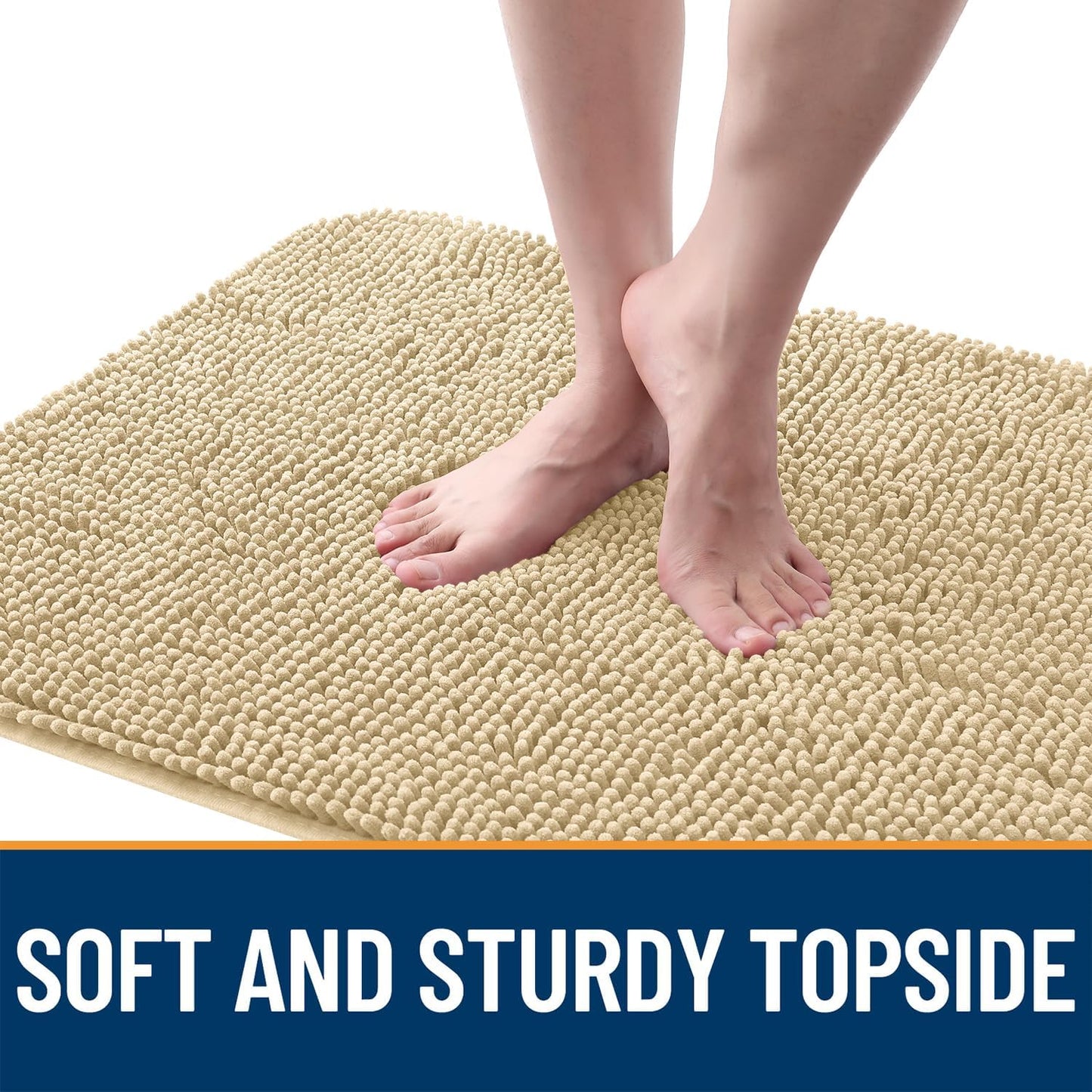 OLANLY Dog Door Mat - Absorbent Non-Slip Chenille Mat for Muddy Paws | 48x30 Inches, Quick Dry, Indoor Entryway Carpet