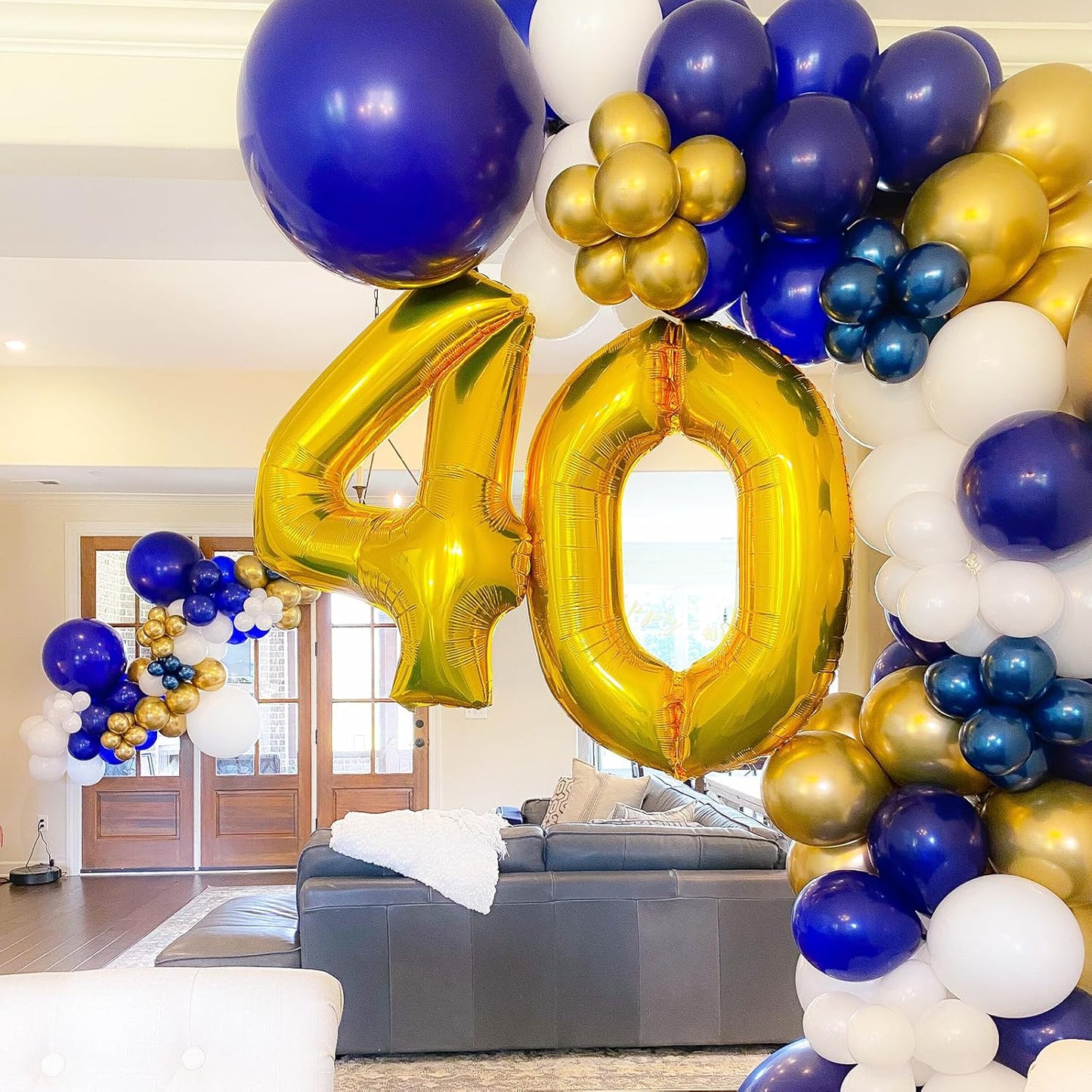 Voircoloria Navy Blue Balloon Garland Kit - 90 Pack of 5-18 Inch Balloons for Parties & Celebrations