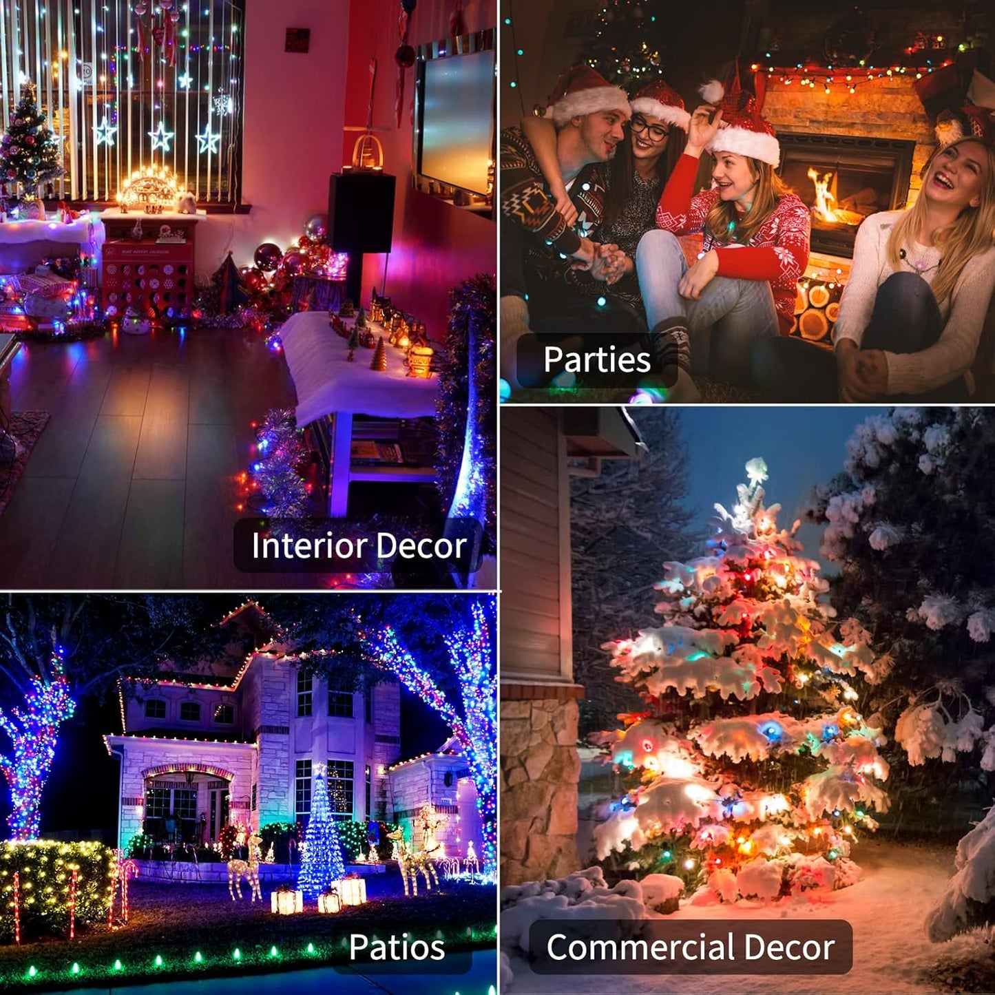 Skiennix Battery Operated Christmas Lights - 50 LED Mini String Lights | 18 Feet, 8 Modes, Waterproof, Multicolor