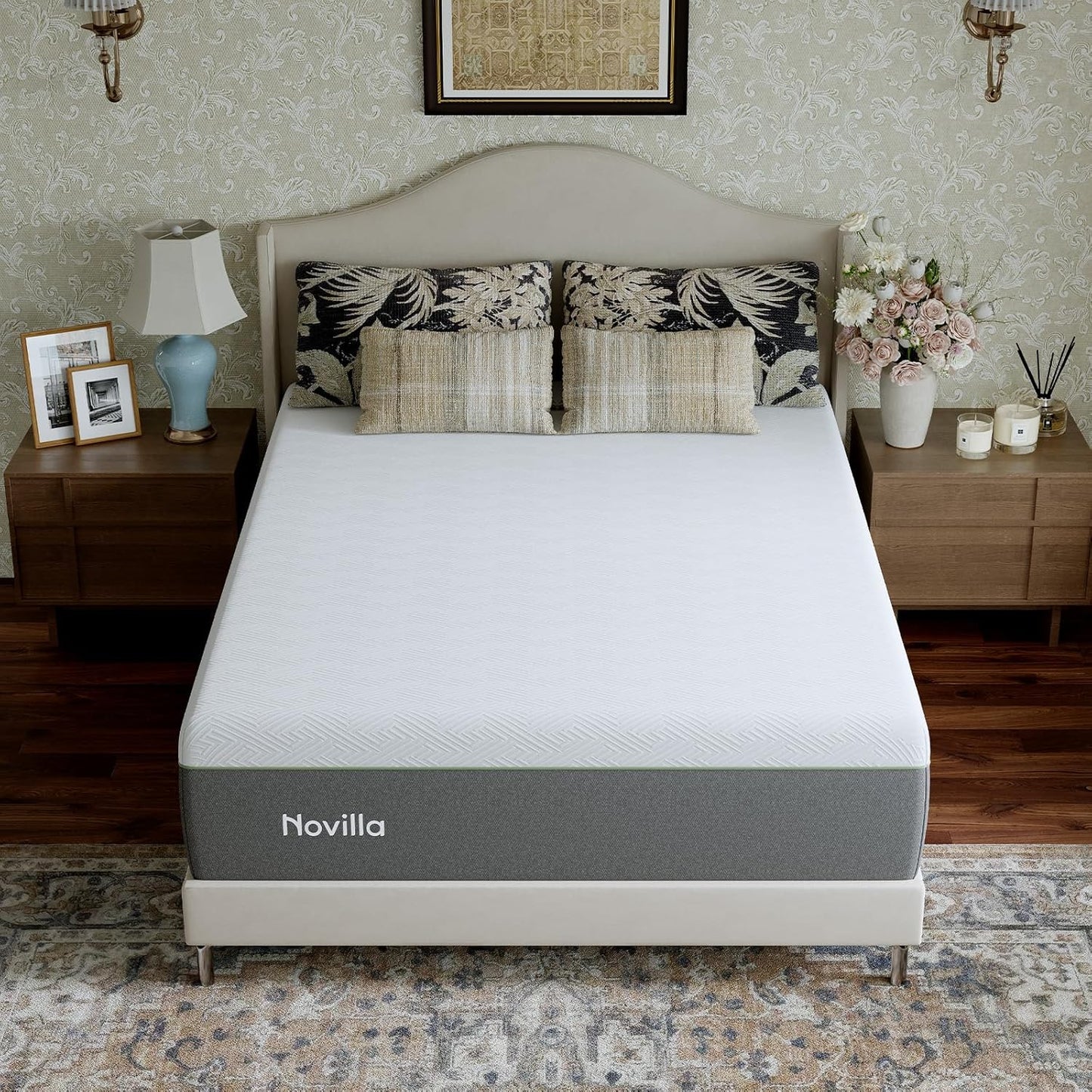 Novilla Bliss King Size Mattress - 14 Inch Gel Memory Foam for Cooling Comfort & Pressure Relief
