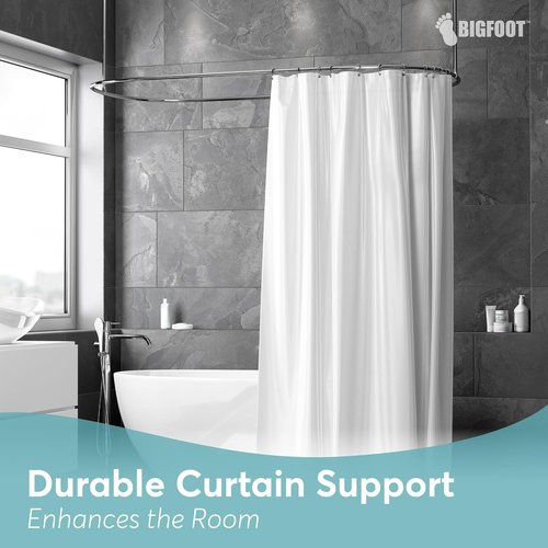 BigFoot Shower Curtain Hooks - 12 Rust-Resistant Stainless Steel Rings for Easy Glide & Secure Hold | Fits Any Shower Rod