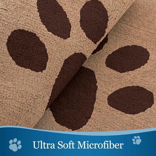 Buganda Dog Door Mat - Absorbent Dirt Trapper for Muddy Paws | Washable Non-Slip Indoor Doormat (47x32 Inches, Beige)