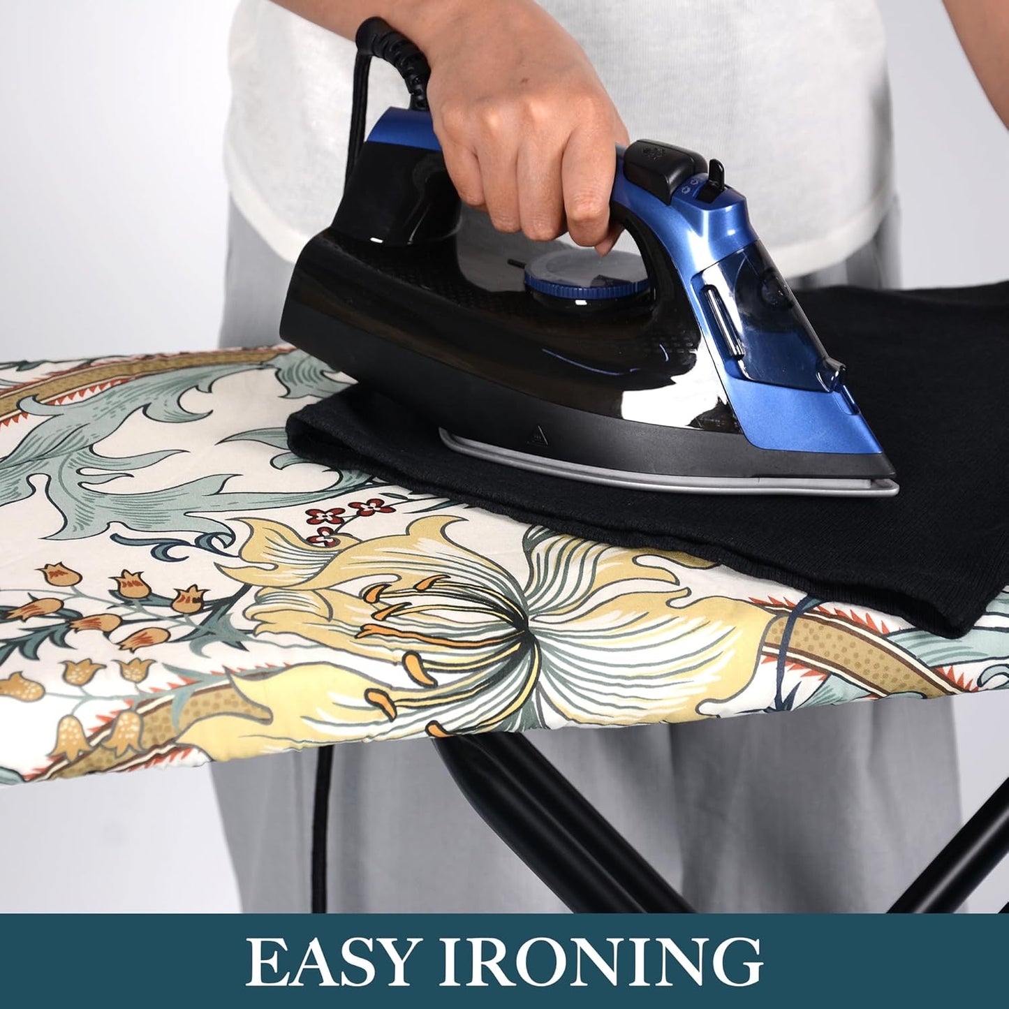 Veiox Ironing Board Cover - Scorch Resistant Padding, 100% Organic Cotton, Heat-Resistant & Washable | Standard Size
