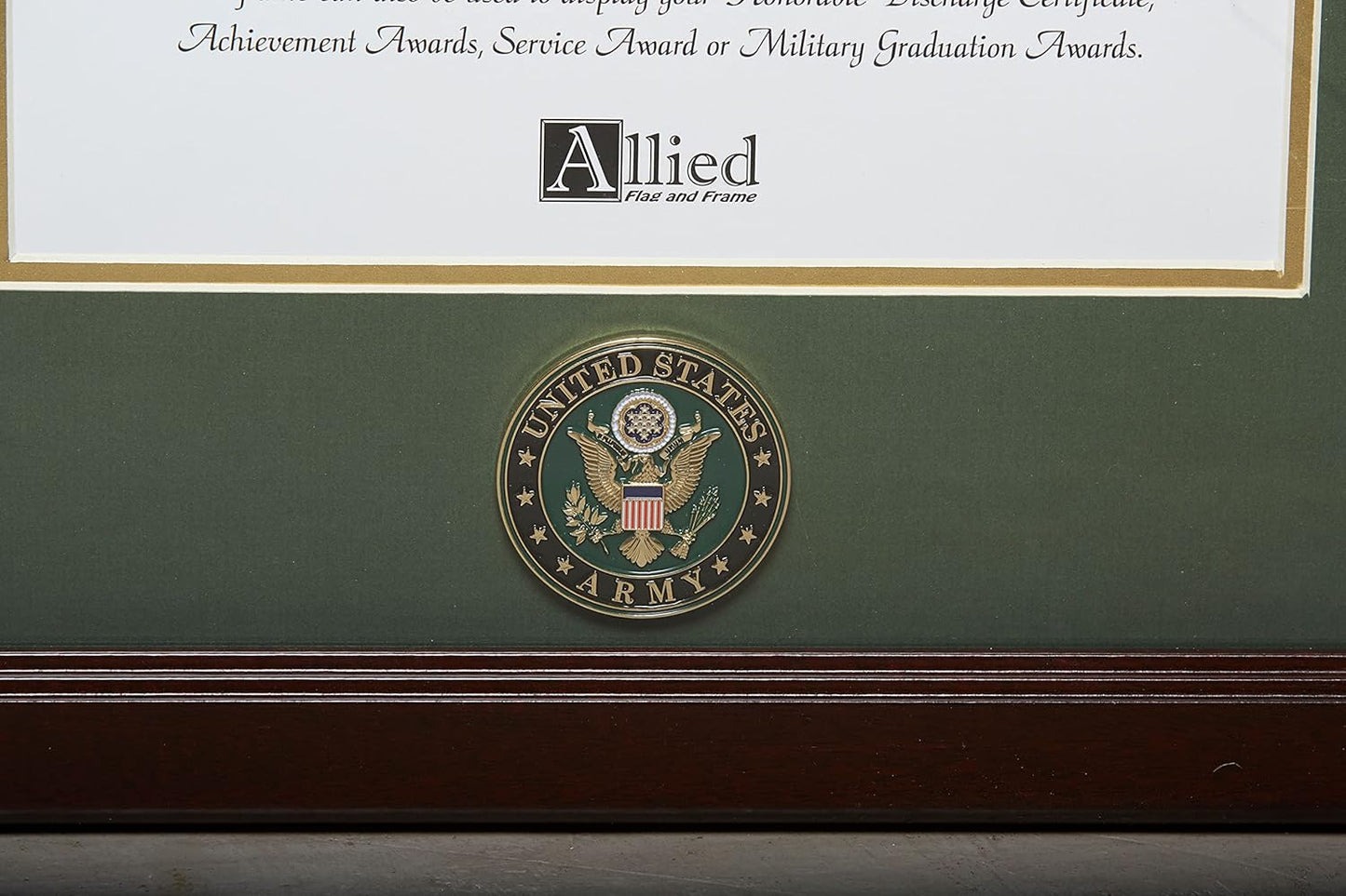 Allied Frame United States Army Certificate of Achievement Frame with Medallion - 8 x 10 inch