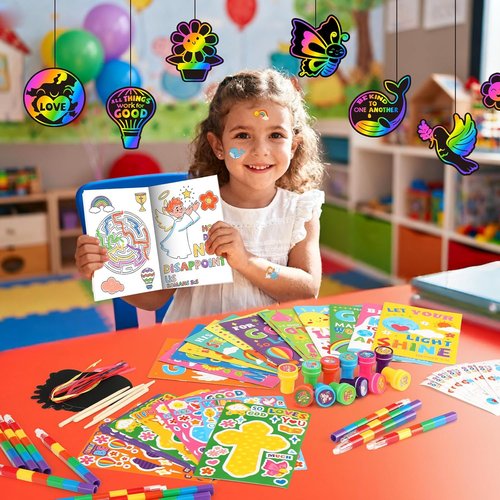 BenLouis Bible Coloring Set - Christian Inspirational Verses for Kids | 12-Pack Party Favors
