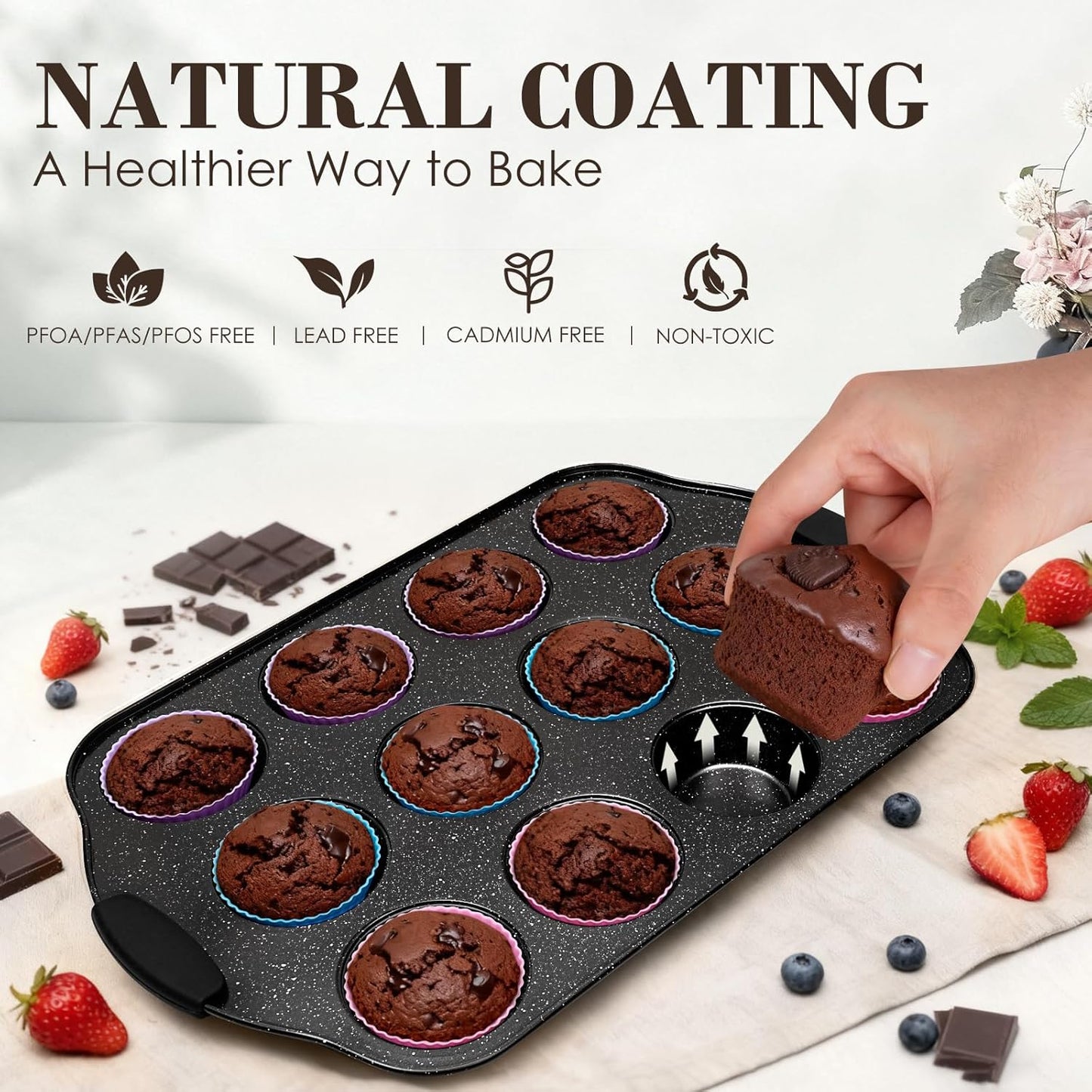 Skiennix Nonstick Baking Pans Set - Durable Bakeware for Effortless Cooking | 3-Piece Set