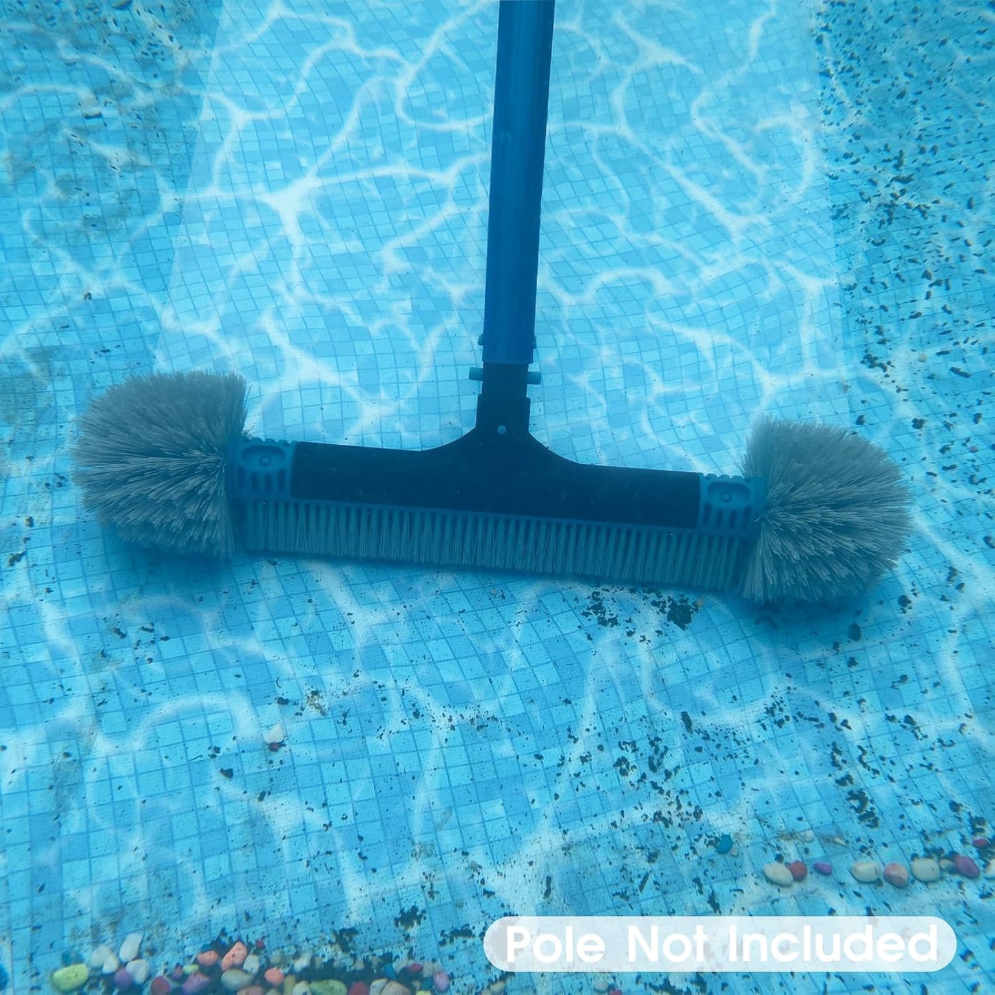 POOLWHALE 17.5" Pool Net - Durable Design with 20" Pool Brush for Easy Cleaning