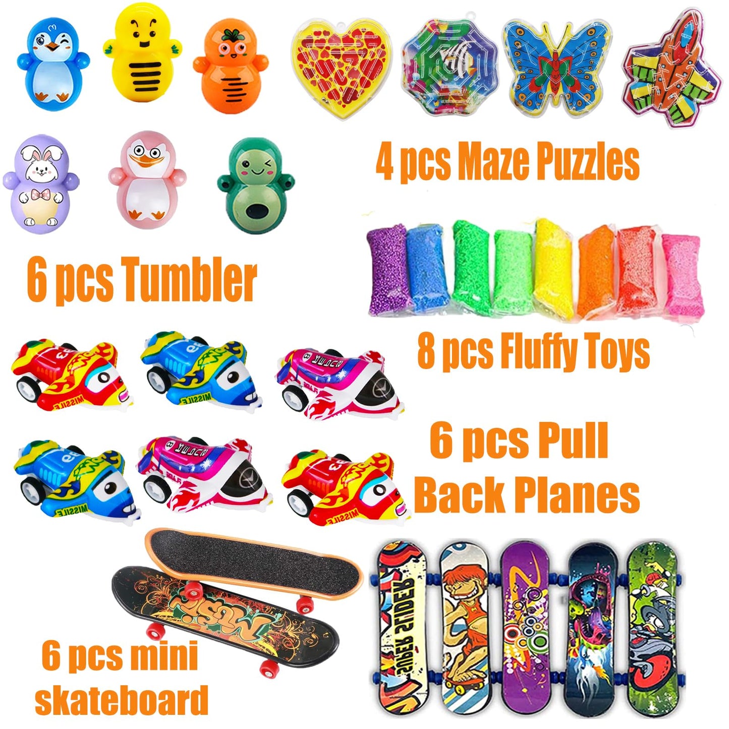 Pebatoor 124 PCS Pop Party Favors for Kids, Fidget Treasure Box Toys for Classroom, Pinata Filler, Treasure Chest Carnival Prizes, Goodie Bag Stuffers, Prize Box Bulk Toys for Boys Girls 4-8-12