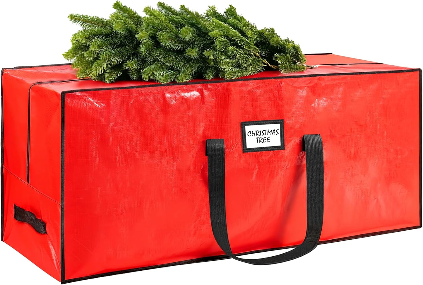 Skiennix Christmas Tree Storage Bag - Waterproof & Durable for 7.5 ft Artificial Trees | Red with Reinforced Handles